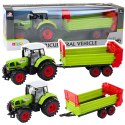 Traktor Z Przyczepką Napęd Frykcyjny Otwierana Maska Drzwi Zielony Traktor Z Przyczepką Napęd Frykcyjny Otwierana Maska Drzwi Zielony