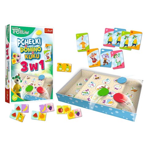 Gra 3w1 Domino Pchełki Kuku Rodzina Treflików 01921 Gra 3w1 Domino Pchełki Kuku Rodzina Treflików 01921