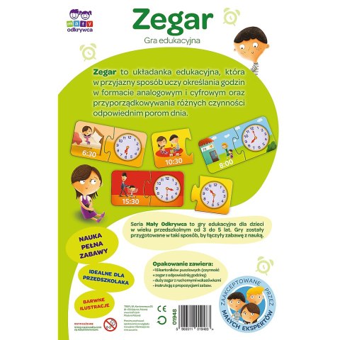 Gra Zegar z Serii Mały Odkrywca 01948 Gra Zegar z Serii Mały Odkrywca 01948