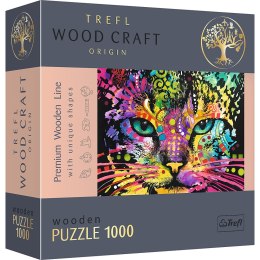 1000 Puzzle Drewniane - Kolorowy kot 20148