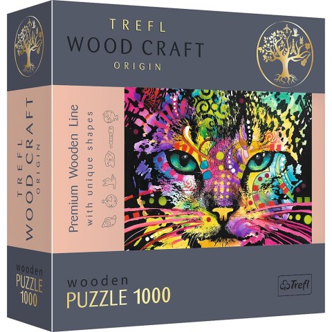 1000 Puzzle Drewniane - Kolorowy kot 20148 1000 Puzzle Drewniane - Kolorowy kot 20148