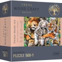 500+1 Puzzle Drewniane - Dzikie koty w dżungli 20152