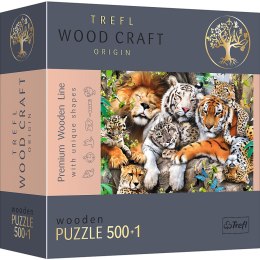 500+1 Puzzle Drewniane - Dzikie koty w dżungli 20152