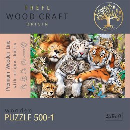 500+1 Puzzle Drewniane - Dzikie koty w dżungli 20152