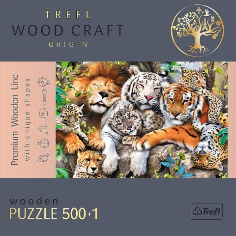 500+1 Puzzle Drewniane - Dzikie koty w dżungli 20152 500+1 Puzzle Drewniane - Dzikie koty w dżungli 20152