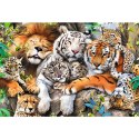 500+1 Puzzle Drewniane - Dzikie koty w dżungli 20152