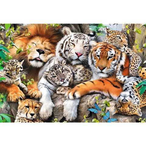 500+1 Puzzle Drewniane - Dzikie koty w dżungli 20152 500+1 Puzzle Drewniane - Dzikie koty w dżungli 20152