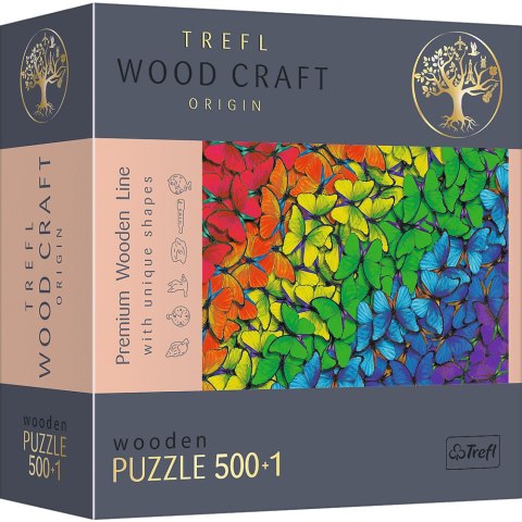 500+1 Puzzle Drewniane - Tęczowe motyle 20159