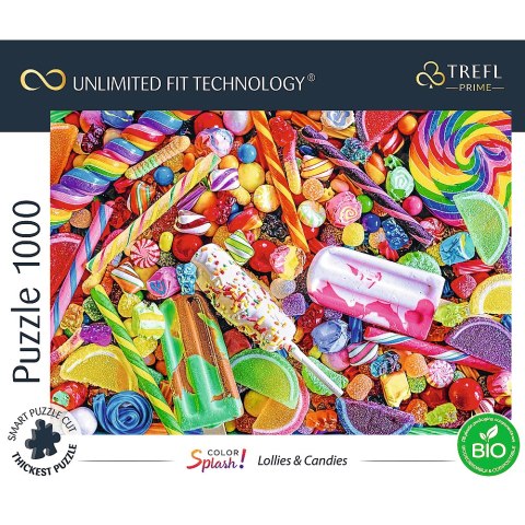 PUZZLE TREFL PRIME UFT 1000 - Color Splash z kolorowymi słodyczami 10701 PUZZLE TREFL PRIME UFT 1000 - Color Splash z kolorowymi słodyczami 10701