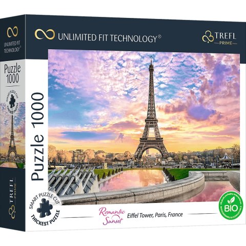 PUZZLE TREFL PRIME UFT 1000 - Romantic Sunset przedstawiające Wieżę Eiffla 10693