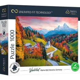PUZZLE TREFL PRIME UFT 1000 - Wanderlust przedstawiające idylliczną, jesienną scenerię bawarskich Alp 10703