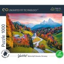 PUZZLE TREFL PRIME UFT 1000 - Wanderlust przedstawiające idylliczną, jesienną scenerię bawarskich Alp 10703