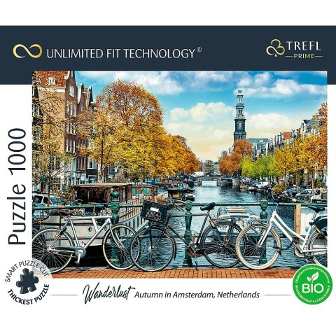 PUZZLE TREFL PRIME UFT 1000 - Wanderlust przedstawiające widok na Amsterdam jesienią 10702 PUZZLE TREFL PRIME UFT 1000 - Wanderlust przedstawiające widok na Amsterdam jesienią 10702