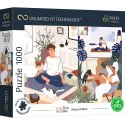 PUZZLE TREFL PRIME UFT 1000 - Yoga, Cats and Coffee kolaż Peace of Mind 10695