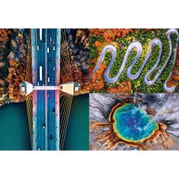 PUZZLE TREFL PRIME UFT 1500 - Aerial Mindblow przedstawiające kolaż dróg widzianych z lotu ptaka 26191