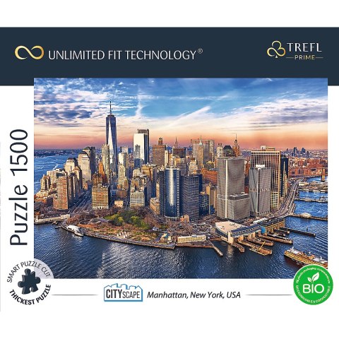 PUZZLE TREFL PRIME UFT 1500 - Cityscape przedstawiające Manhattan w Nowym Jorku 26189 PUZZLE TREFL PRIME UFT 1500 - Cityscape przedstawiające Manhattan w Nowym Jorku 26189