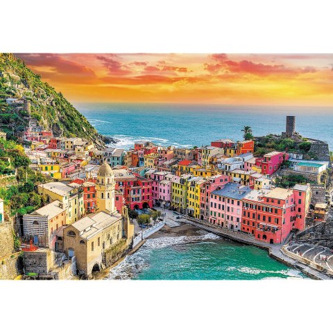 PUZZLE TREFL PRIME UFT 1500 - Romantic Sunset z widokiem na Veranzzę, Włochy 26196