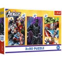 Puzzle - 3x80 - Dni pełne akcji - Disney Marvel The Avengers Trefl 34883