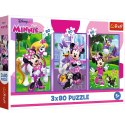 Puzzle - 3x80 - Minnie i przyjaciele - Disney Minnie Trefl 34889 Puzzle - 3x80 - Minnie i przyjaciele - Disney Minnie Trefl 34889