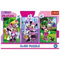 Puzzle - 3x80 - Minnie i przyjaciele - Disney Minnie Trefl 34889 Puzzle - 3x80 - Minnie i przyjaciele - Disney Minnie Trefl 34889