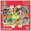 Puzzle - "4w1 (12, 15, 20, 24)" - Cocomelon, Poznaj bohaterów Trefl 34647 Puzzle - "4w1 (12, 15, 20, 24)" - Cocomelon, Poznaj bohaterów Trefl 34647