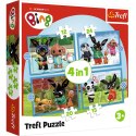 Puzzle - "4w1 (12, 15, 20, 24)" - Wesoły Bing Trefl 34631 Puzzle - "4w1 (12, 15, 20, 24)" - Wesoły Bing Trefl 34631