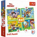 Puzzle - "4w1 (12, 15, 20, 24)" - Wśród przyjaciół Myszka Miki Trefl 34616 Puzzle - "4w1 (12, 15, 20, 24)" - Wśród przyjaciół Myszka Miki Trefl 34616