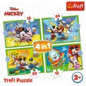 Puzzle - "4w1 (12, 15, 20, 24)" - Wśród przyjaciół Myszka Miki Trefl 34616 Puzzle - "4w1 (12, 15, 20, 24)" - Wśród przyjaciół Myszka Miki Trefl 34616