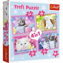Puzzle - "4w1" - Zabawne kotki Trefl 34396 Puzzle - "4w1" - Zabawne kotki Trefl 34396