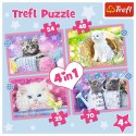 Puzzle - "4w1" - Zabawne kotki Trefl 34396 Puzzle - "4w1" - Zabawne kotki Trefl 34396