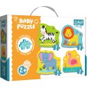 Puzzle - Baby Classic - Zwierzątka na safari / Trefl Baby 36073 Puzzle - Baby Classic - Zwierzątka na safari / Trefl Baby 36073