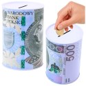 Skarbonka Metalowa Dla Dzieci Banknot 500 Złotych 15 x 10,5cm Skarbonka Metalowa Dla Dzieci Banknot 500 Złotych 15 x 10,5cm