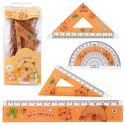 Zestaw Przybory Geometryczne Kapibara Linijka Kątomierz Ekierki 4el Zestaw Przybory Geometryczne Kapibara Linijka Kątomierz Ekierki 4el